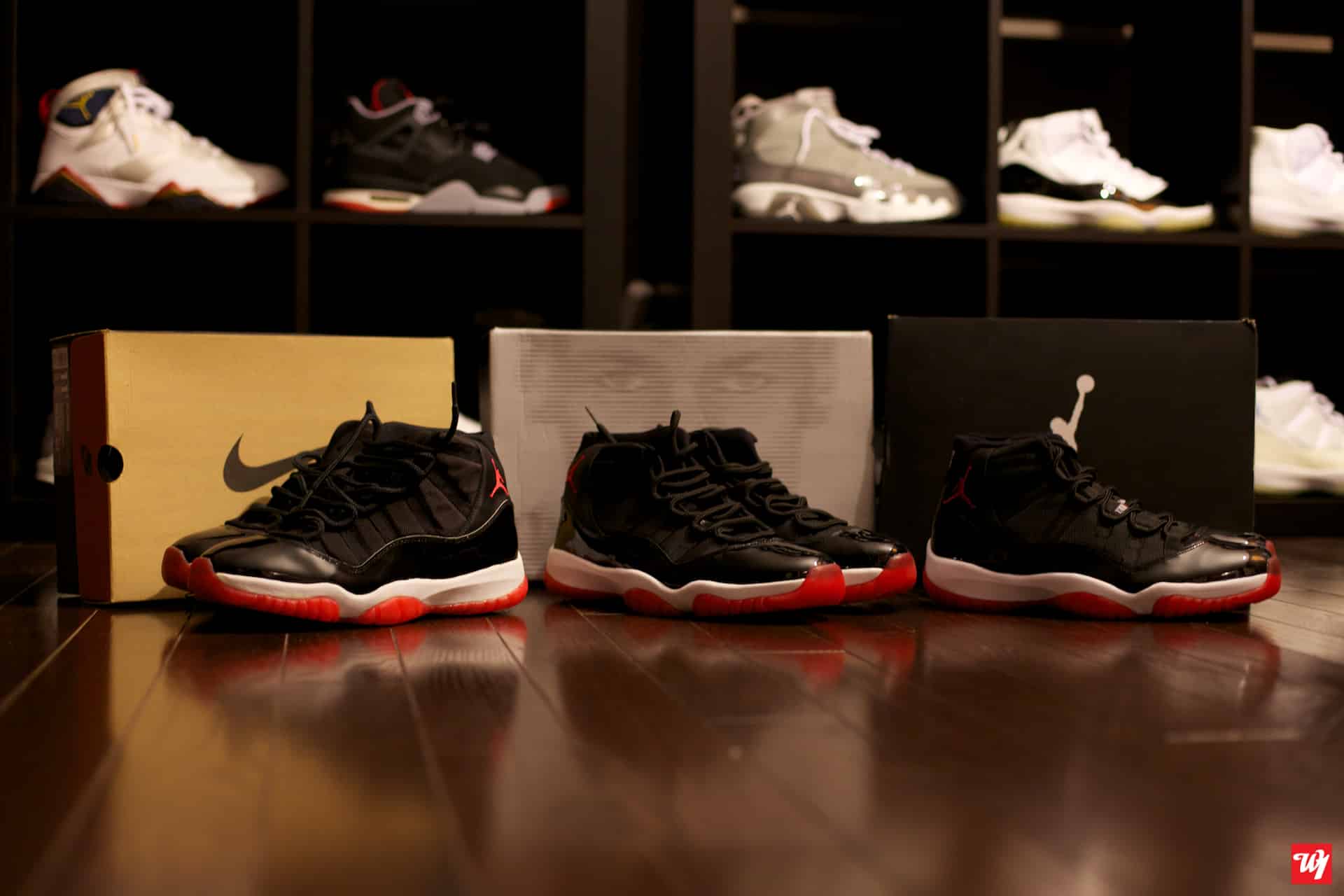 Air Jordan XI “Breds” 1996-2001-2012