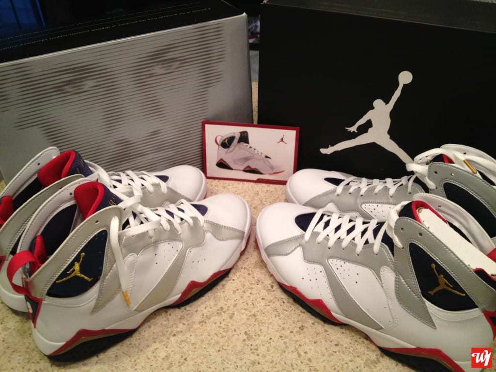 Air Jordan VII “Olympic” Retro 2004 vs. 2012