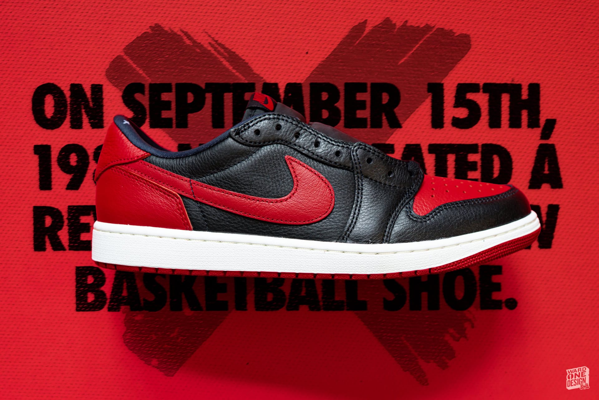 Air Jordan 1 Retro Low OG Banned sneaker in black and red, iconic basketball shoe with a history of NBA ban controversy. Perfect for sneaker enthusiasts and collectors.