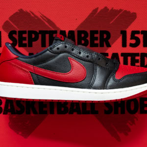 Air Jordan 1 Retro Low OG Banned sneaker in black and red, iconic basketball shoe with a history of NBA ban controversy. Perfect for sneaker enthusiasts and collectors.