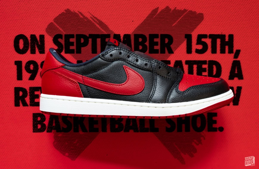 Air Jordan 1 Retro Low OG Banned sneaker in black and red, iconic basketball shoe with a history of NBA ban controversy. Perfect for sneaker enthusiasts and collectors.