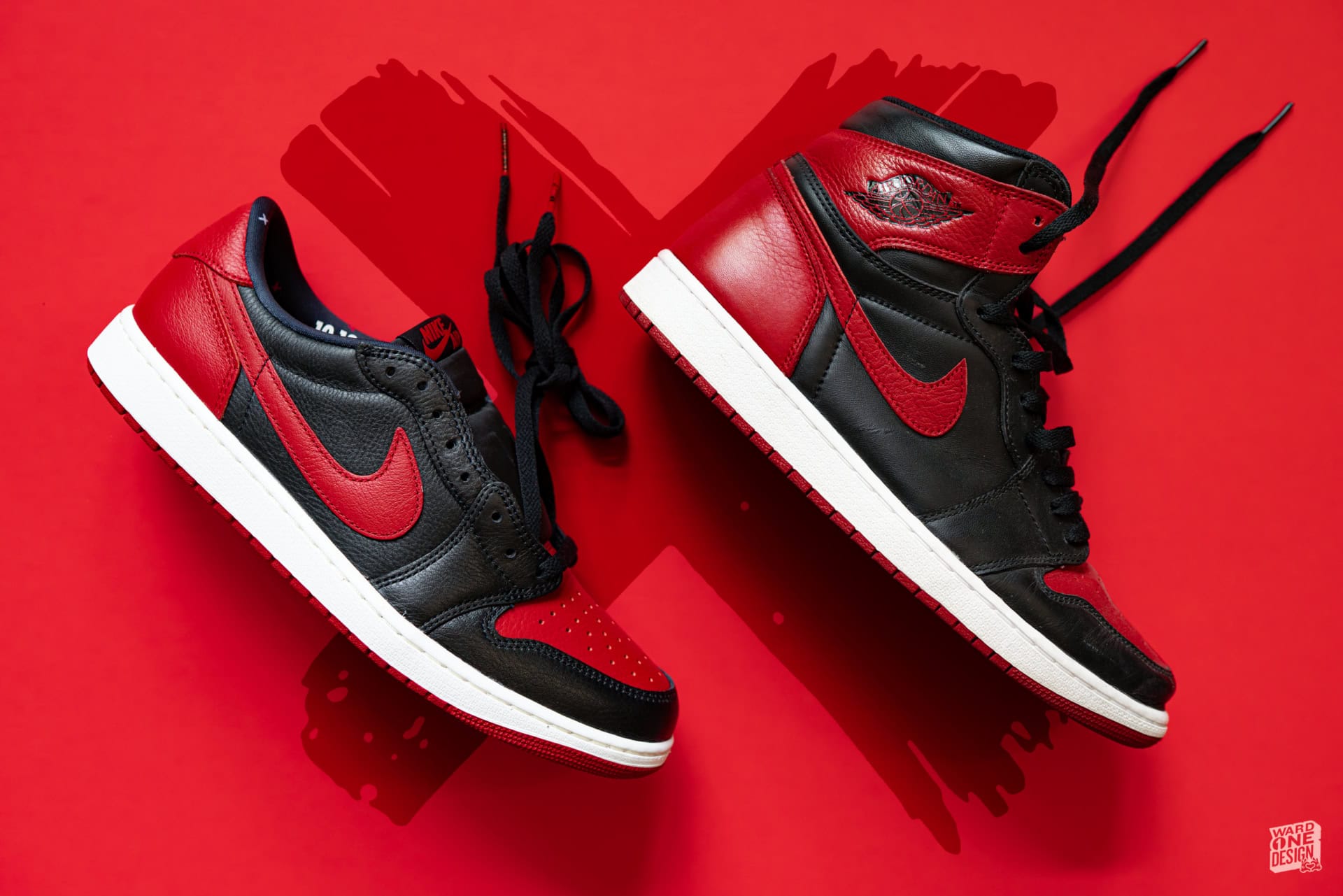 Classic Air Jordan 1 Retro Low OG "Banned" sneakers in red and black, showcasing iconic design and premium materials for basketball and streetwear fans.