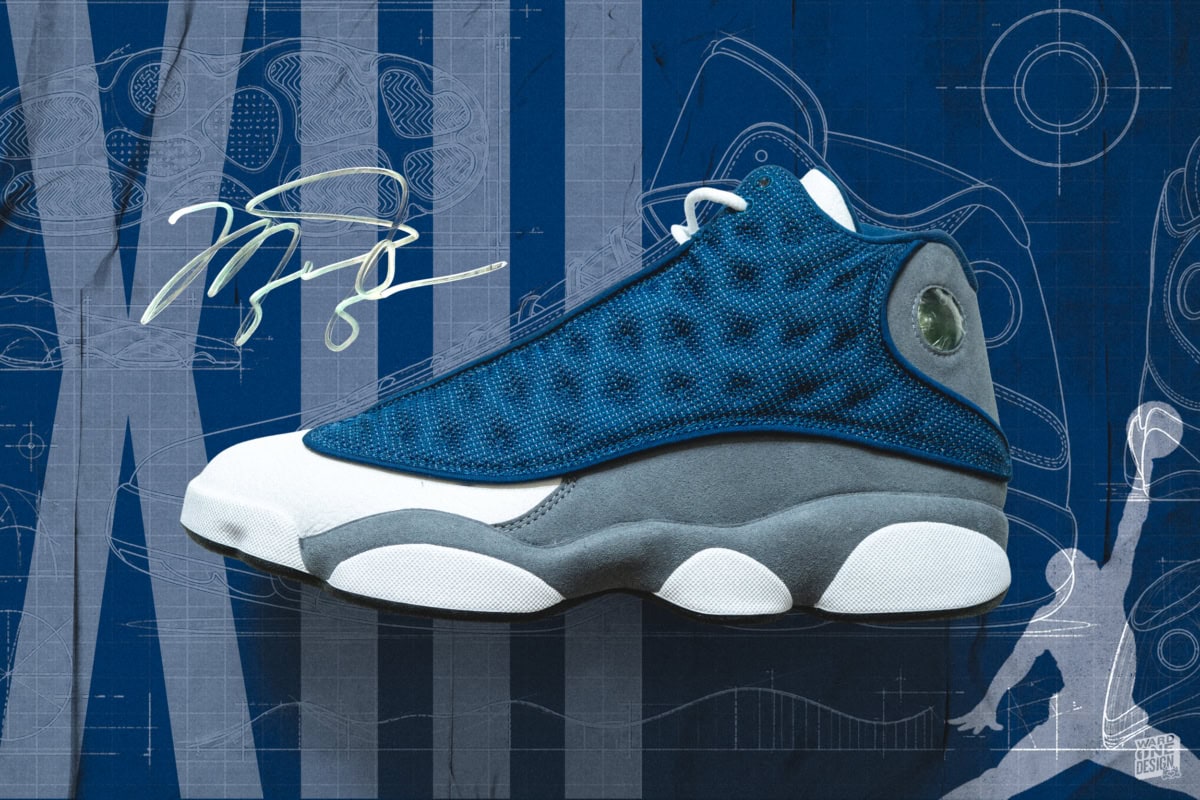 Close-up of a modern blue athletic shoe with textured upper and white sole, showcasing advanced sports footwear technology.