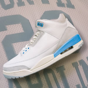 Air Jordan 3 Lucky Shorts - premium white and blue athletic sneaker with stylish design and comfort, perfect for sneaker enthusiasts and collectors.